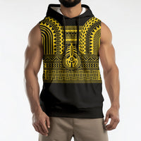 Philippines Filipinos Sleeveless Hoodie Igorot Tribal Pattern Black LT05 - Polynesian Pride