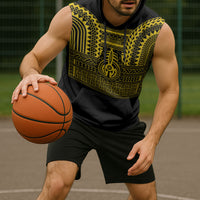 Philippines Filipinos Sleeveless Hoodie Igorot Tribal Pattern Black LT05 - Polynesian Pride