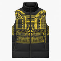 Philippines Filipinos Sleeveless Puffer Jacket Igorot Tribal Pattern Black LT05 Unisex Black - Polynesian Pride