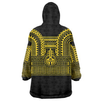 Philippines Filipinos Wearable Blanket Hoodie Igorot Tribal Pattern Black LT05 - Polynesian Pride