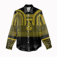 Philippines Filipinos Women Casual Shirt Igorot Tribal Pattern Black LT05 - Polynesian Pride