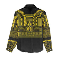 Philippines Filipinos Women Casual Shirt Igorot Tribal Pattern Black LT05 - Polynesian Pride
