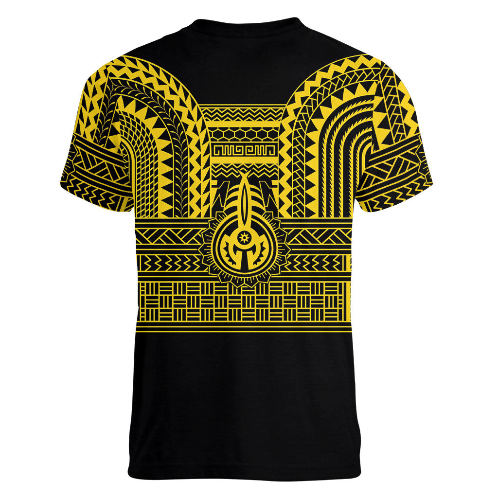 Philippines Filipinos Women V-Neck T-Shirt Igorot Tribal Pattern Black LT05 - Polynesian Pride