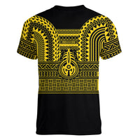 Philippines Filipinos Women V-Neck T-Shirt Igorot Tribal Pattern Black LT05 - Polynesian Pride