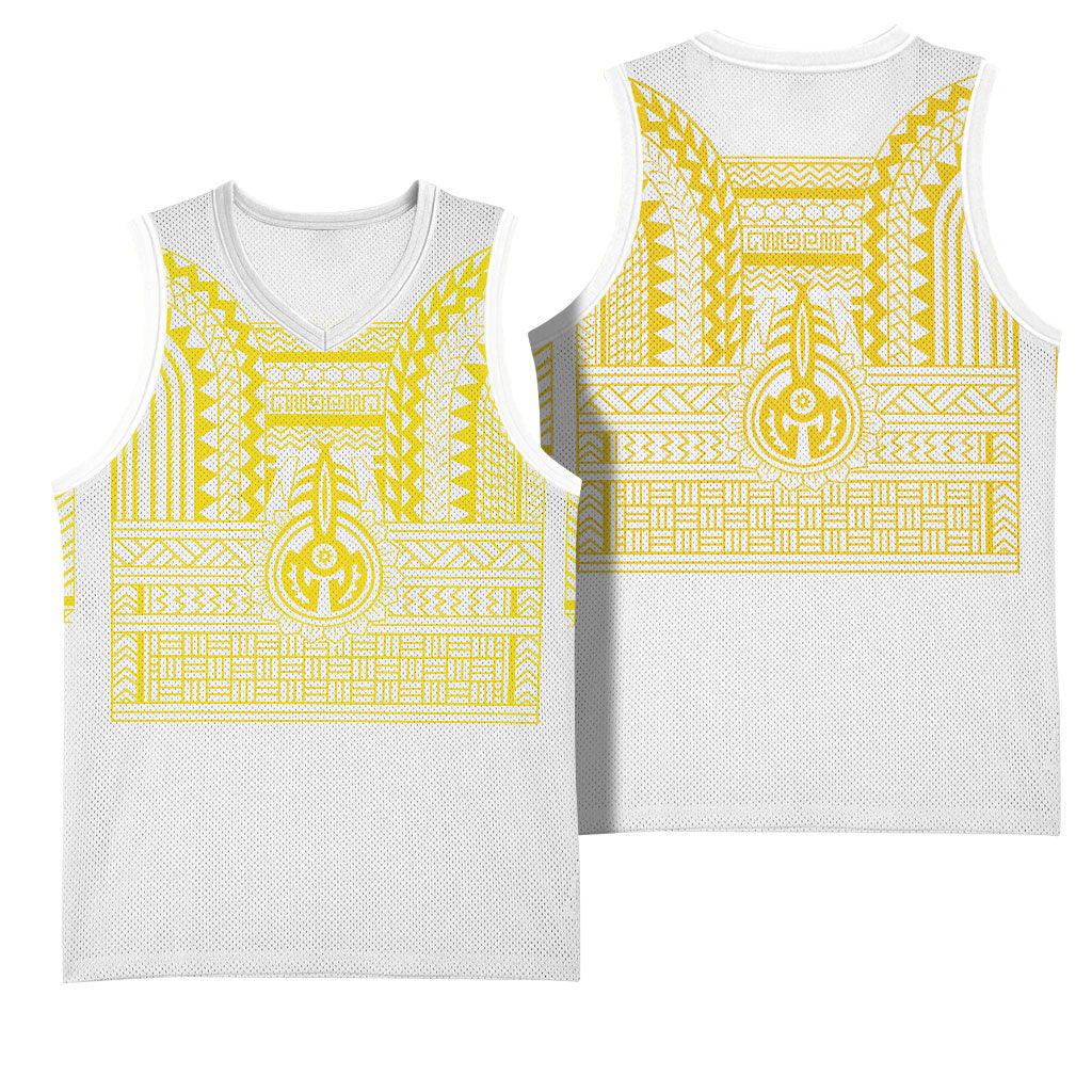 Philippines Filipinos Basketball Jersey Igorot Tribal Pattern White LT05 - Polynesian Pride