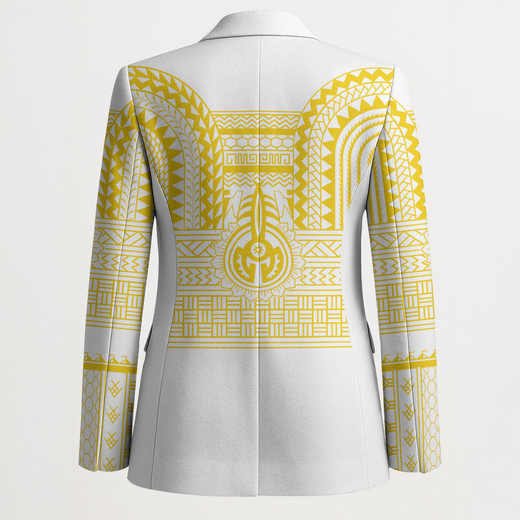 Philippines Filipinos Blazer Igorot Tribal Pattern White LT05 - Polynesian Pride