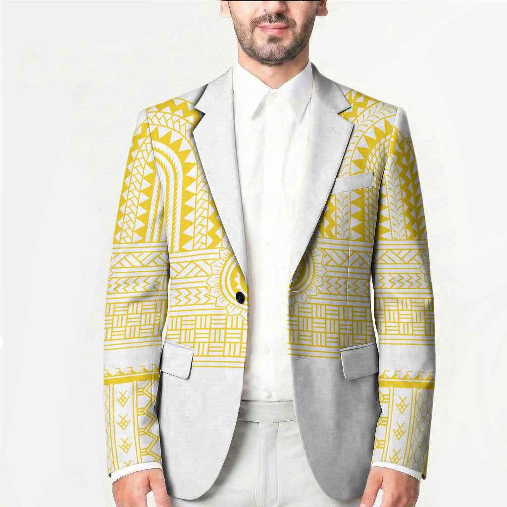 Philippines Filipinos Blazer Igorot Tribal Pattern White LT05 - Polynesian Pride