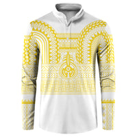 Philippines Filipinos Button Sweatshirt Igorot Tribal Pattern White LT05 White - Polynesian Pride