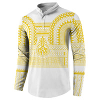 Philippines Filipinos Button Sweatshirt Igorot Tribal Pattern White LT05 - Polynesian Pride