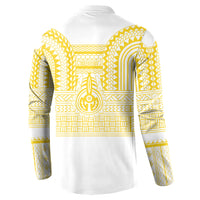 Philippines Filipinos Button Sweatshirt Igorot Tribal Pattern White LT05 - Polynesian Pride