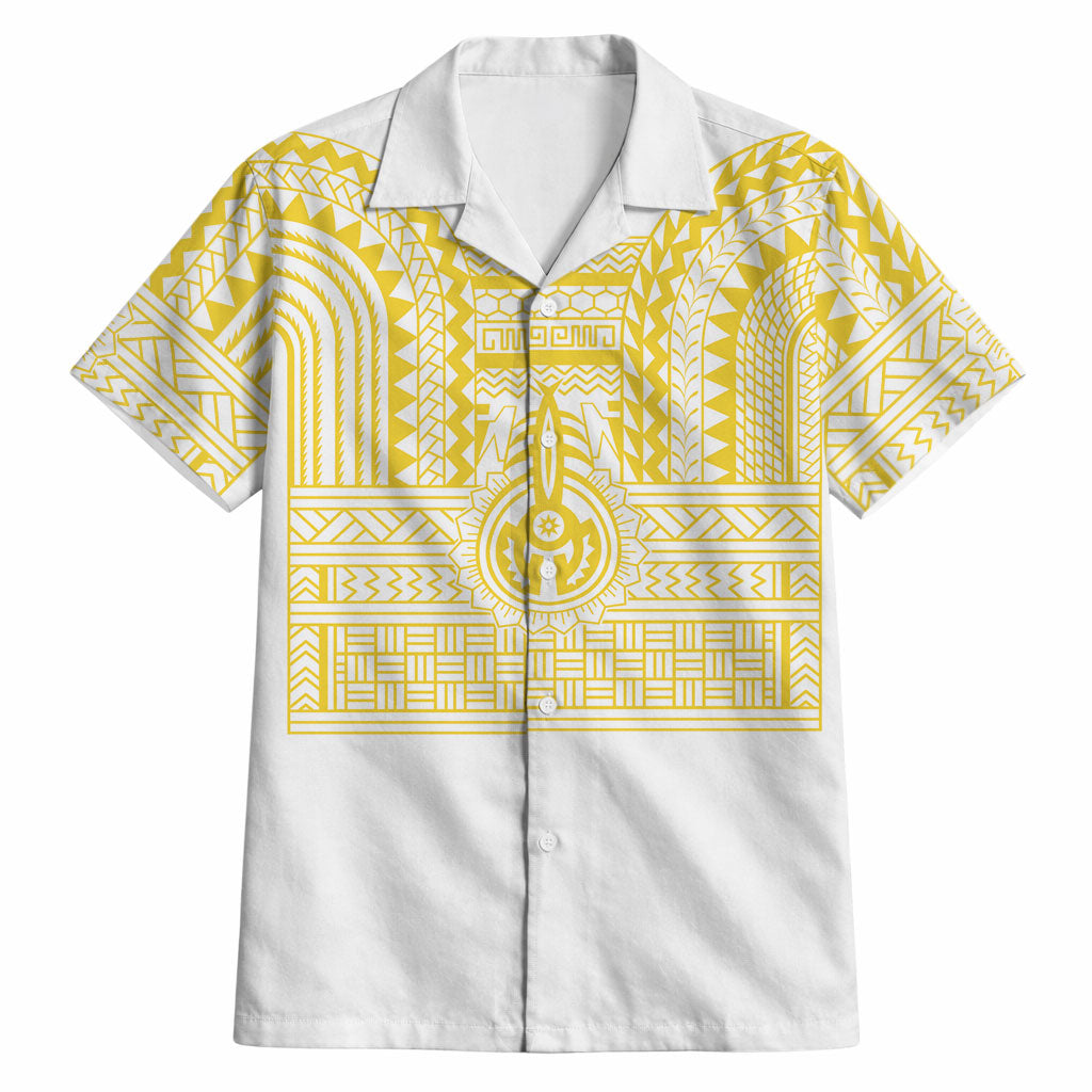 Philippines Filipinos Hawaiian Shirt Igorot Tribal Pattern White LT05 White - Polynesian Pride