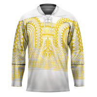 Philippines Filipinos Hockey Jersey Igorot Tribal Pattern White LT05 Unisex White - Polynesian Pride
