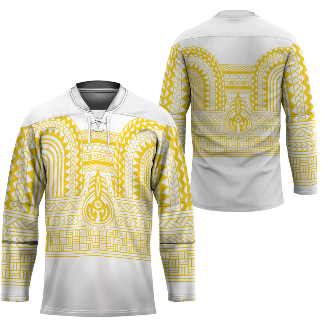 Philippines Filipinos Hockey Jersey Igorot Tribal Pattern White LT05 - Polynesian Pride