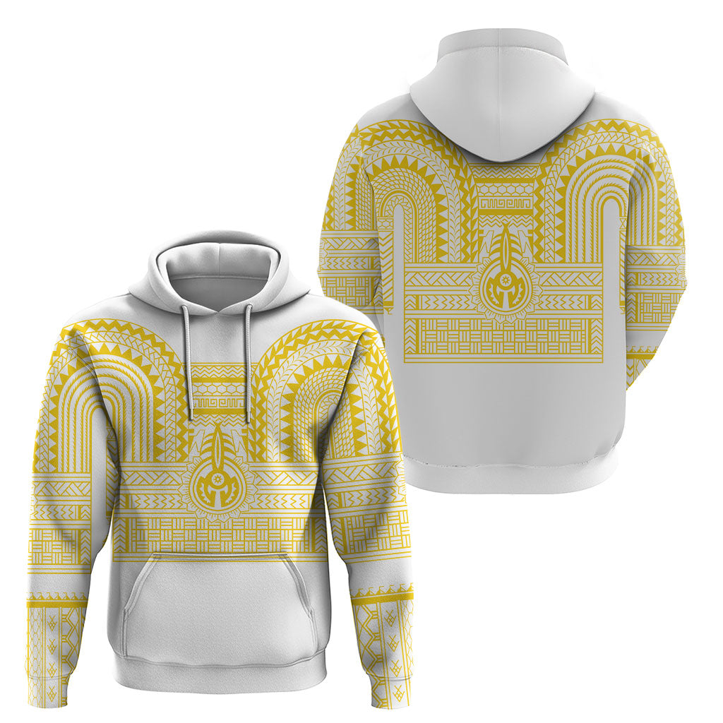 Philippines Filipinos Hoodie Igorot Tribal Pattern White LT05 - Polynesian Pride