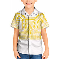 Philippines Filipinos Kid Hawaiian Shirt Igorot Tribal Pattern White LT05 Kid White - Polynesian Pride