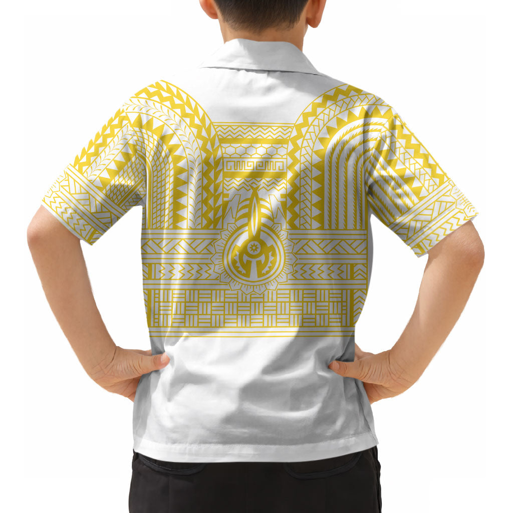 Philippines Filipinos Kid Hawaiian Shirt Igorot Tribal Pattern White LT05 - Polynesian Pride