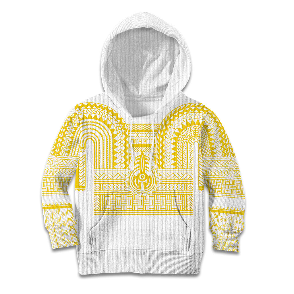 Philippines Filipinos Kid Hoodie Igorot Tribal Pattern White LT05 Hoodie White - Polynesian Pride