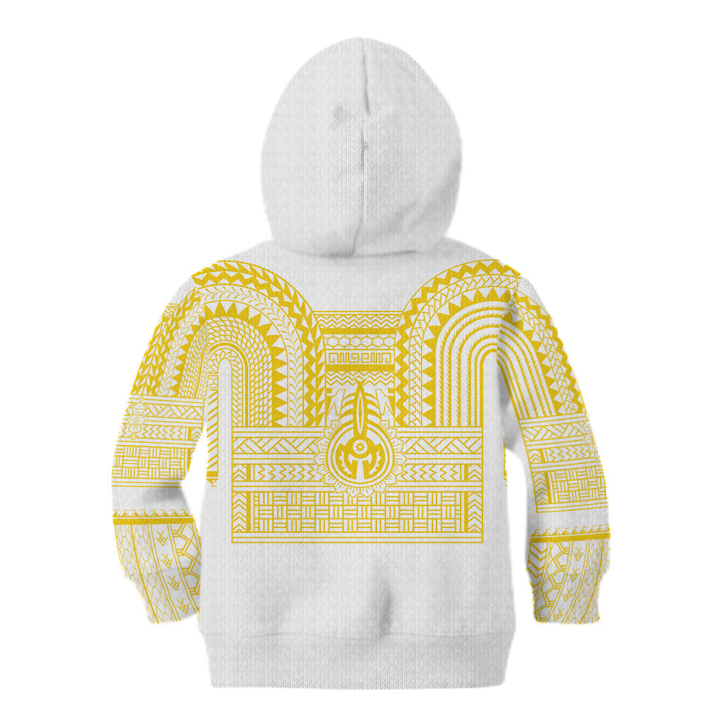 Philippines Filipinos Kid Hoodie Igorot Tribal Pattern White LT05 - Polynesian Pride