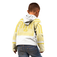 Philippines Filipinos Kid Hoodie Igorot Tribal Pattern White LT05 - Polynesian Pride
