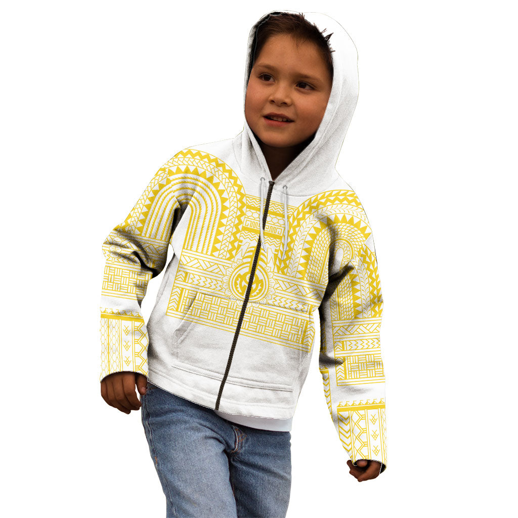 Philippines Filipinos Kid Hoodie Igorot Tribal Pattern White LT05 - Polynesian Pride