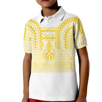 Philippines Filipinos Kid Polo Shirt Igorot Tribal Pattern White LT05 Kid White - Polynesian Pride