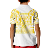 Philippines Filipinos Kid Polo Shirt Igorot Tribal Pattern White LT05 - Polynesian Pride