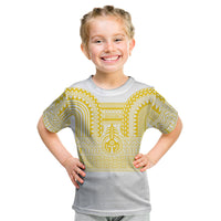 Philippines Filipinos Kid T Shirt Igorot Tribal Pattern White LT05 White - Polynesian Pride