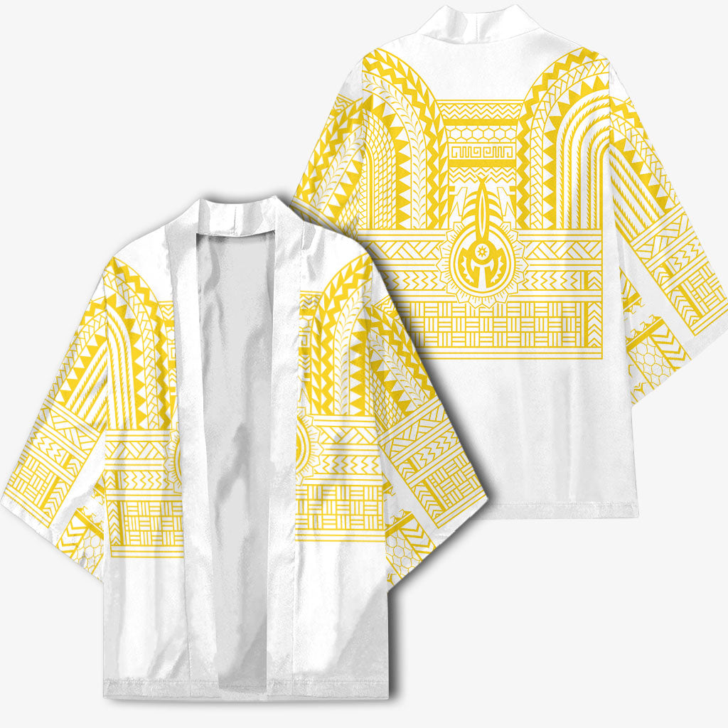 Philippines Filipinos Kimono Igorot Tribal Pattern White LT05 - Polynesian Pride
