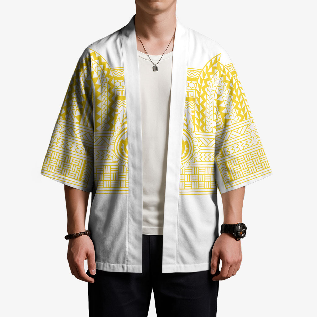 Philippines Filipinos Kimono Igorot Tribal Pattern White LT05 - Polynesian Pride
