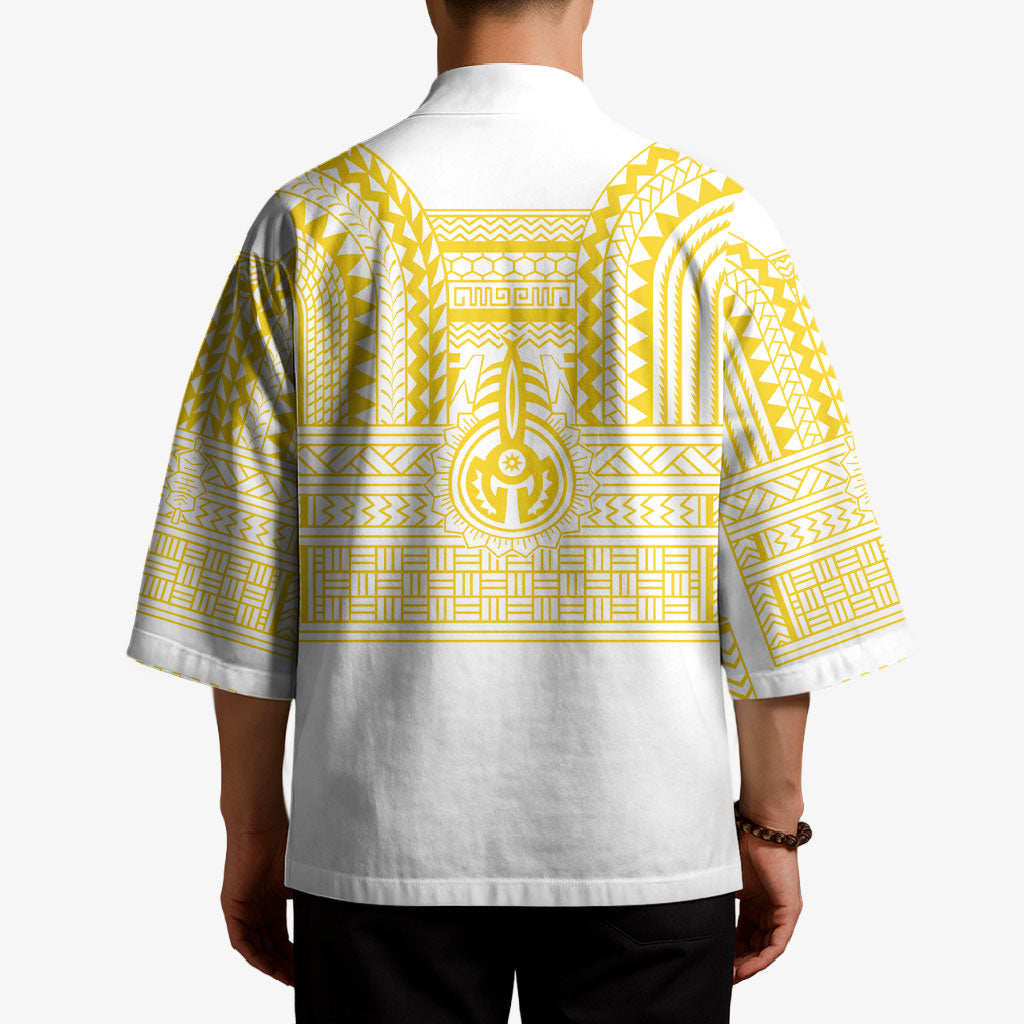 Philippines Filipinos Kimono Igorot Tribal Pattern White LT05 - Polynesian Pride