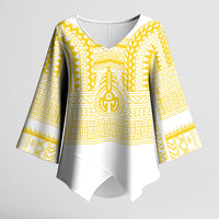 Philippines Filipinos Kimono Sleeve Blouse Igorot Tribal Pattern White LT05 Female White - Polynesian Pride