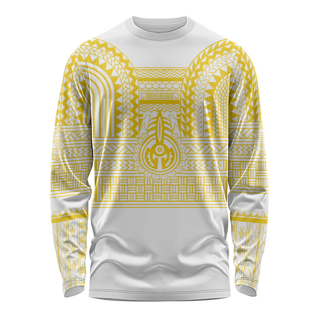 Philippines Filipinos Long Sleeve Shirt Igorot Tribal Pattern White LT05 Unisex White - Polynesian Pride