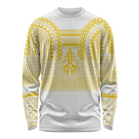 Philippines Filipinos Long Sleeve Shirt Igorot Tribal Pattern White LT05 Unisex White - Polynesian Pride