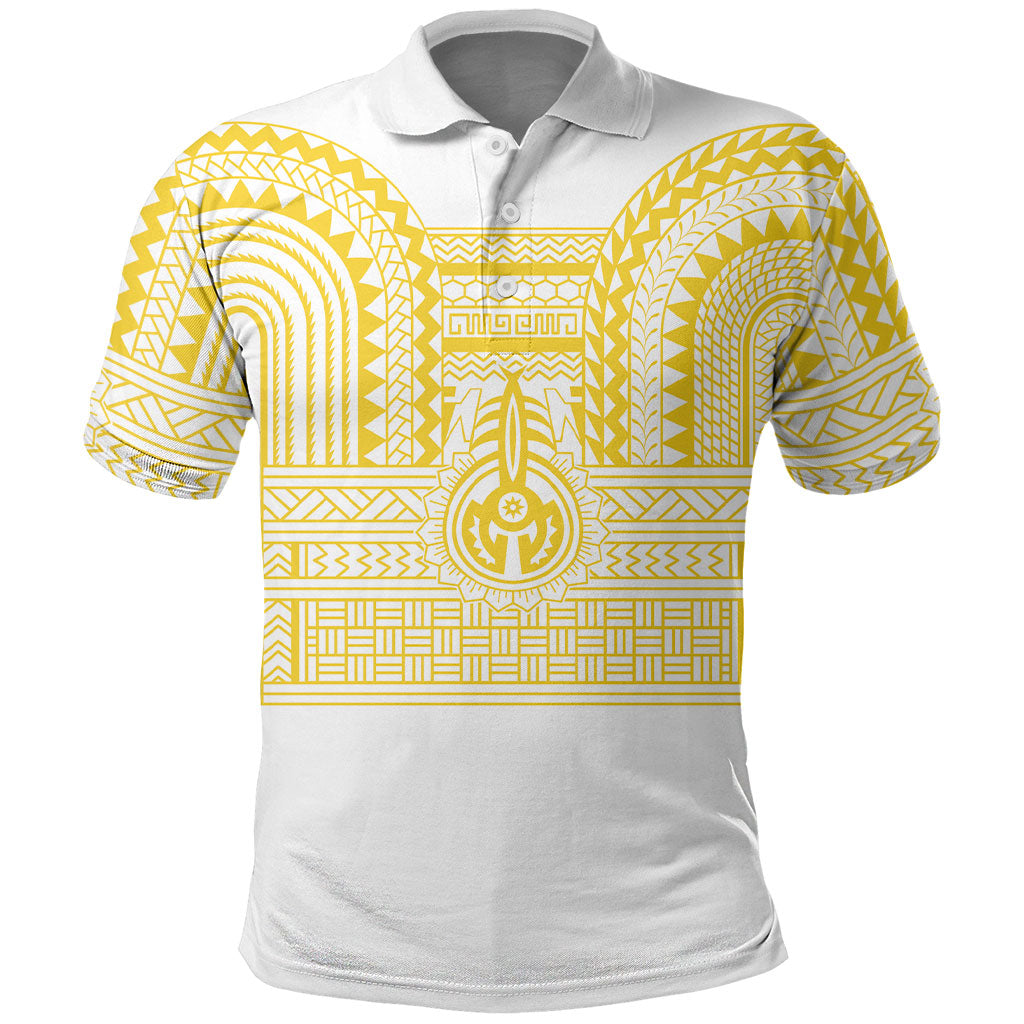 Philippines Filipinos Polo Shirt Igorot Tribal Pattern White LT05 White - Polynesian Pride