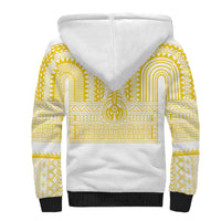 Philippines Filipinos Sherpa Hoodie Igorot Tribal Pattern White LT05 - Polynesian Pride