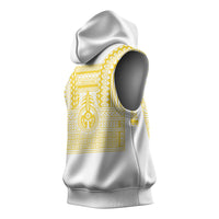 Philippines Filipinos Sleeveless Hoodie Igorot Tribal Pattern White LT05 - Polynesian Pride