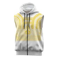 Philippines Filipinos Sleeveless Zip Hoodie Igorot Tribal Pattern White LT05 White - Polynesian Pride