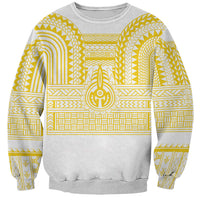Philippines Filipinos Sweatshirt Igorot Tribal Pattern White LT05 Unisex White - Polynesian Pride