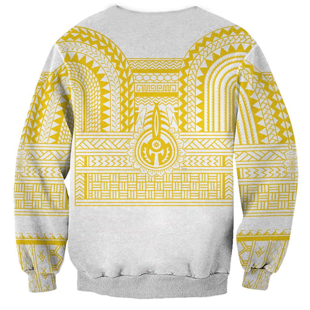 Philippines Filipinos Sweatshirt Igorot Tribal Pattern White LT05 - Polynesian Pride
