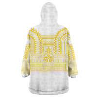 Philippines Filipinos Wearable Blanket Hoodie Igorot Tribal Pattern White LT05 - Polynesian Pride