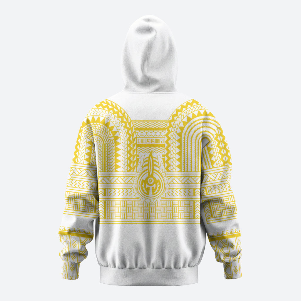 Philippines Filipinos Zip Hoodie Igorot Tribal Pattern White LT05 - Polynesian Pride
