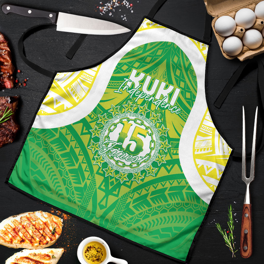 Kuki Independence 2026 Apron Cook Islands 15 Finest Green Version LT05 Green - Polynesian Pride
