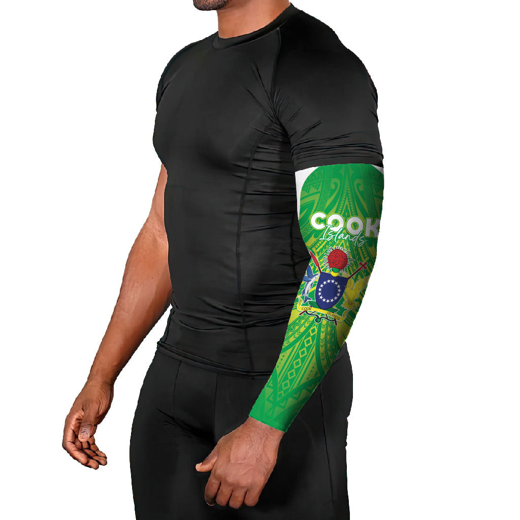 Kuki Independence 2026 Arm Sleeves Cook Islands 15 Finest Green Version LT05 - Polynesian Pride