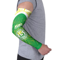 Kuki Independence 2026 Arm Sleeves Cook Islands 15 Finest Green Version LT05 - Polynesian Pride