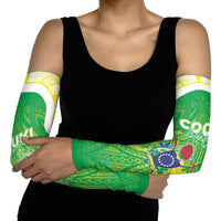 Kuki Independence 2026 Arm Sleeves Cook Islands 15 Finest Green Version LT05 - Polynesian Pride