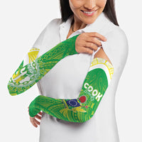 Kuki Independence 2026 Arm Sleeves Cook Islands 15 Finest Green Version LT05 - Polynesian Pride