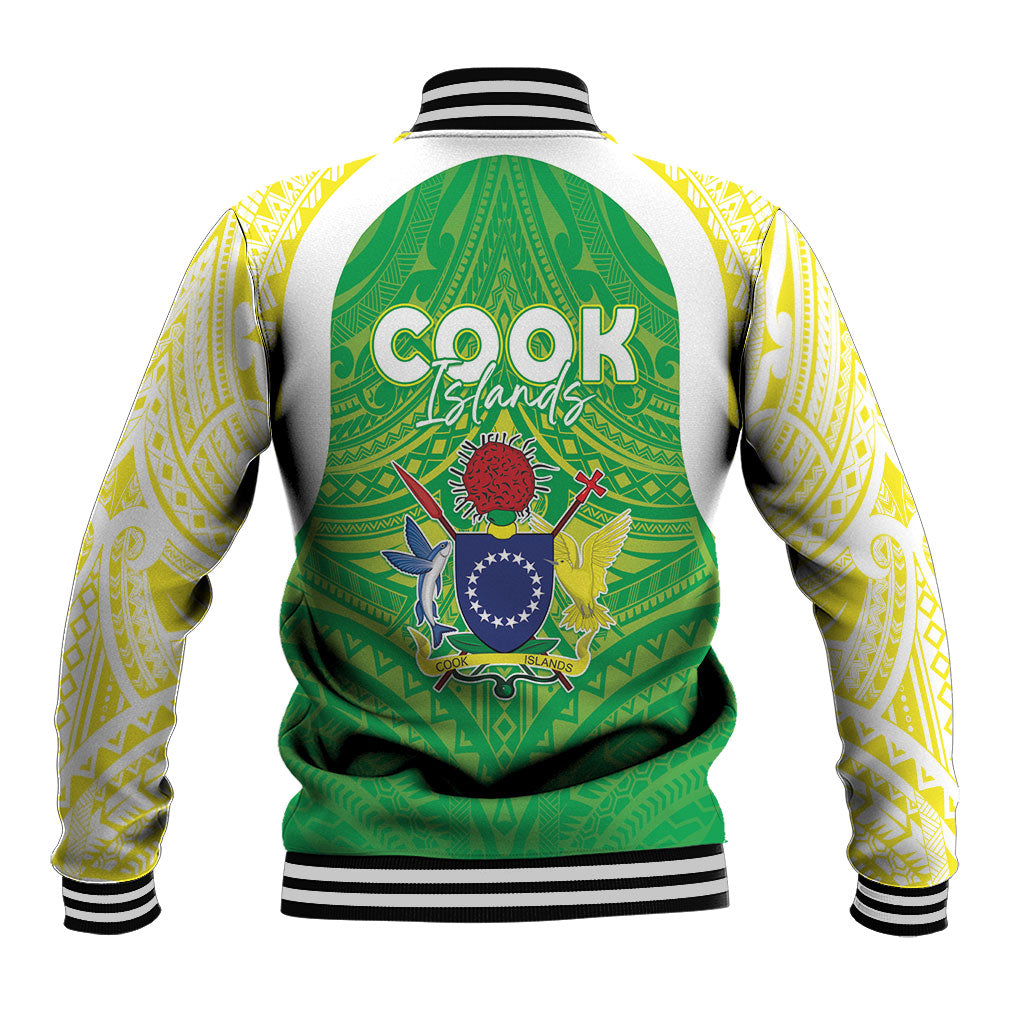 Kuki Independence 2026 Baseball Jacket Cook Islands 15 Finest Green Version LT05 - Polynesian Pride
