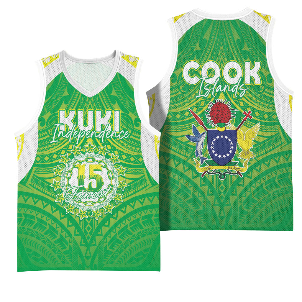 Kuki Independence 2026 Basketball Jersey Cook Islands 15 Finest Green Version LT05 - Polynesian Pride