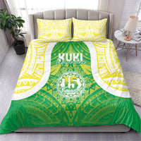 Kuki Independence 2026 Bedding Set Cook Islands 15 Finest Green Version LT05 - Polynesian Pride