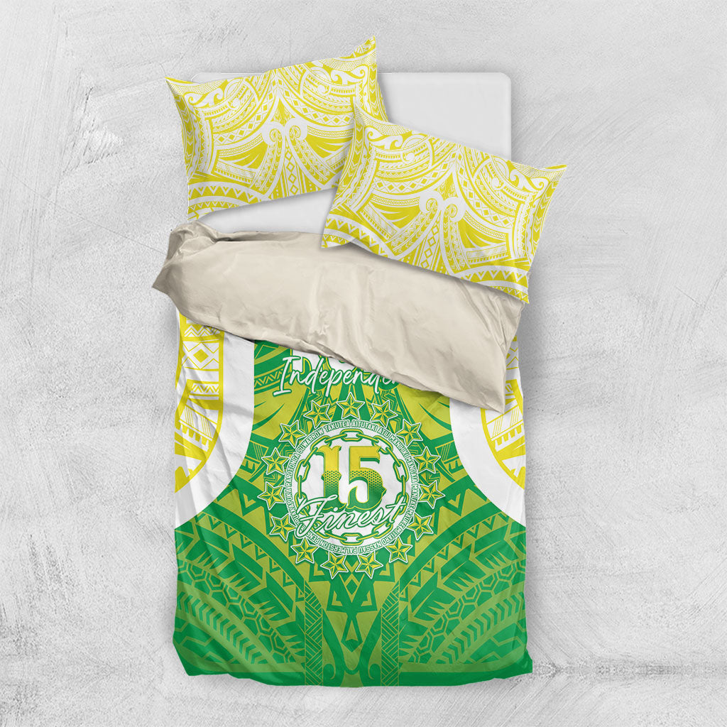 Kuki Independence 2026 Bedding Set Cook Islands 15 Finest Green Version LT05 US Twin 172cm x 218cm Green - Polynesian Pride